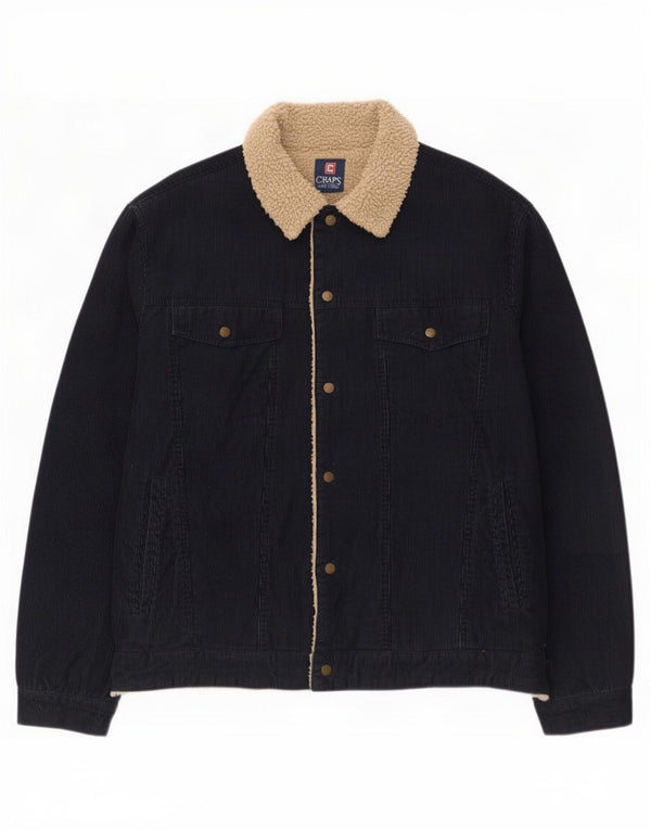 Chaps Chaqueta alta de pana Sherpa para hombre UK 42 XL Algodón azul marino