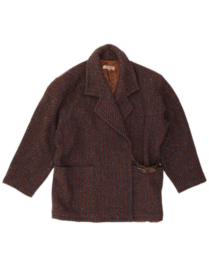 Abrigo vintage para mujer IT 44 Medio multicolor moteado