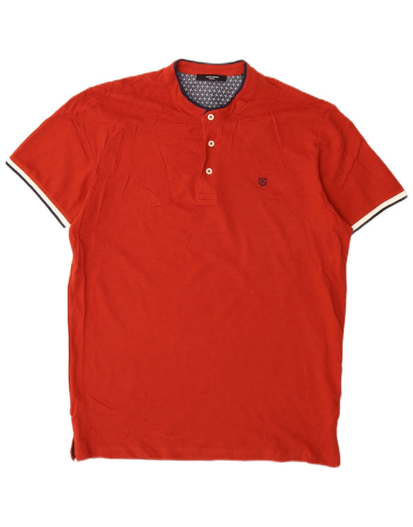 JACK & JONES Polo Hombre Algodón Rojo Medio