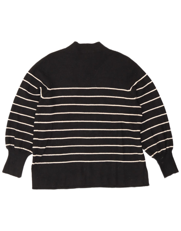 Marks & Spencer Jersey con Cuello Alto para Mujer UK 46 Grande Rayas Negras