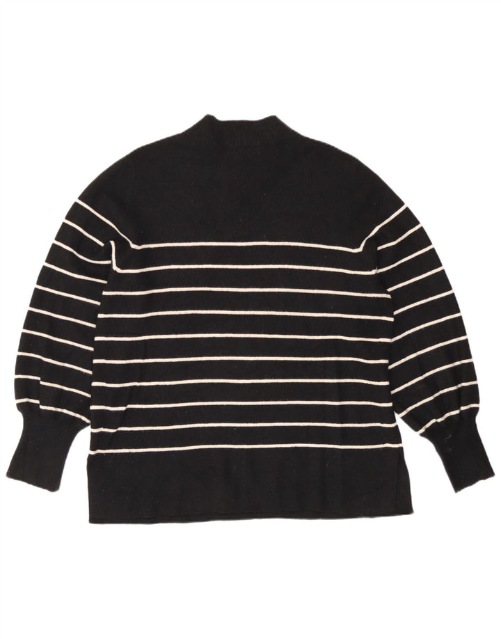 Marks & Spencer Jersey con Cuello Alto para Mujer UK 46 Grande Rayas Negras