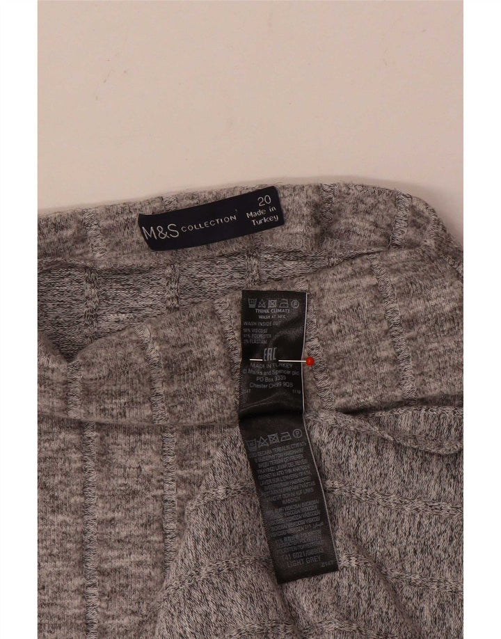 Marks & Spencer - Camiseta de manga larga para mujer, talla 48, 2XL, viscosa gris