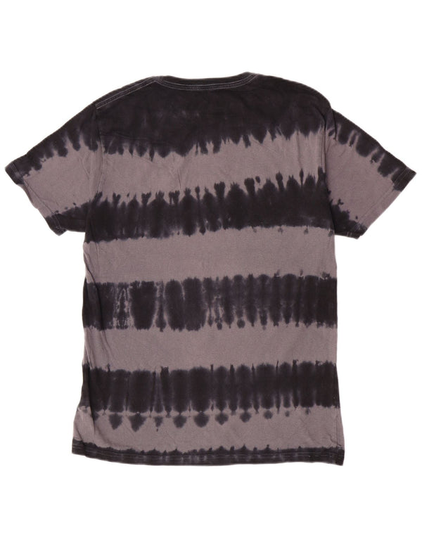 Saltrock Camiseta gráfica para hombre Top pequeño de algodón teñido anudado negro