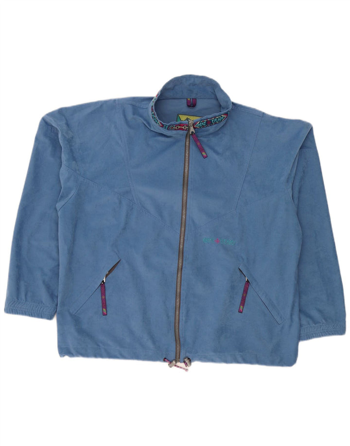 Great Escapes Chaqueta superior de chándal de terciopelo gráfico para hombre XL Poliéster azul