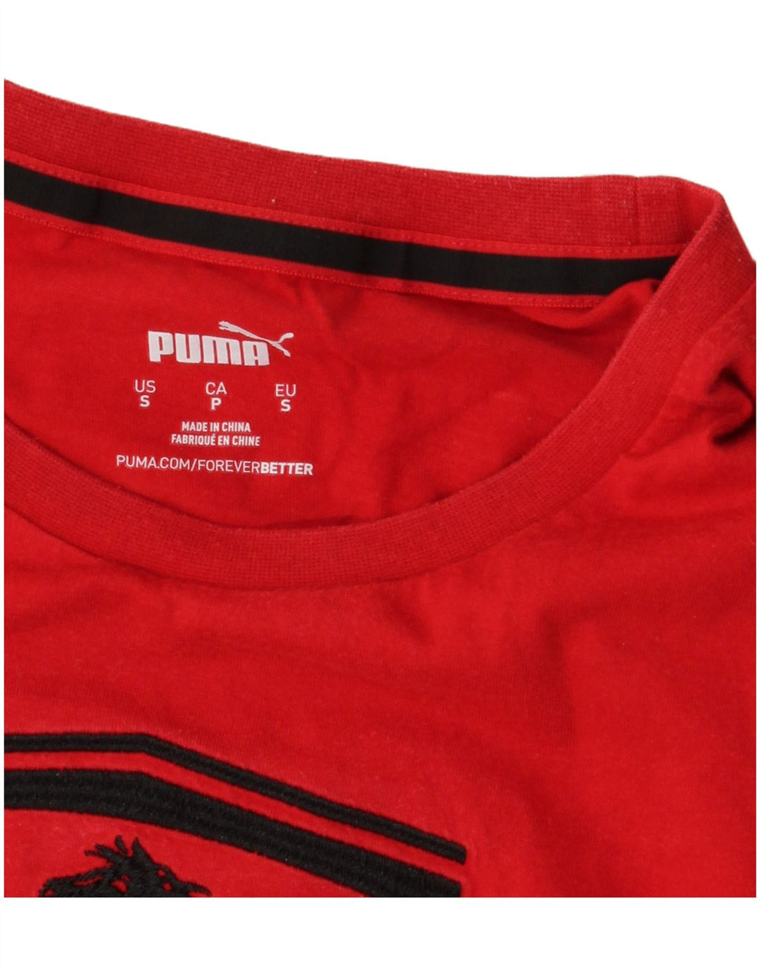 PUMA Camiseta con gráfico Ferrari para hombre, talla pequeña, color rojo