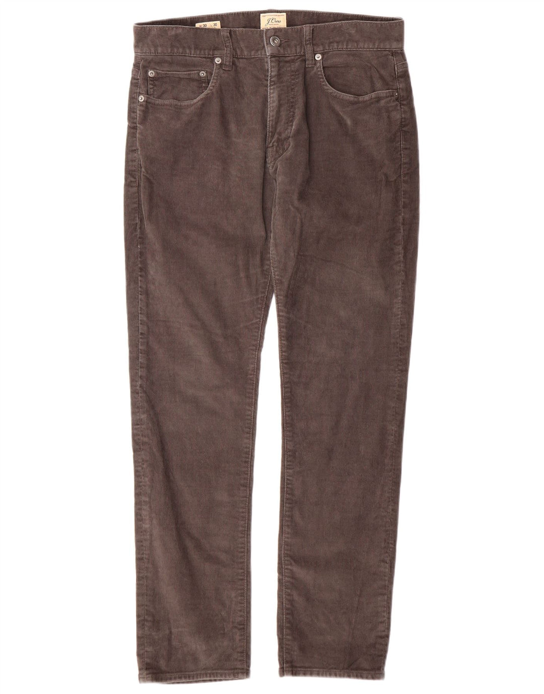 J. CREW Pantalones de pana delgados 484 para hombre W30 L30 Algodón gris