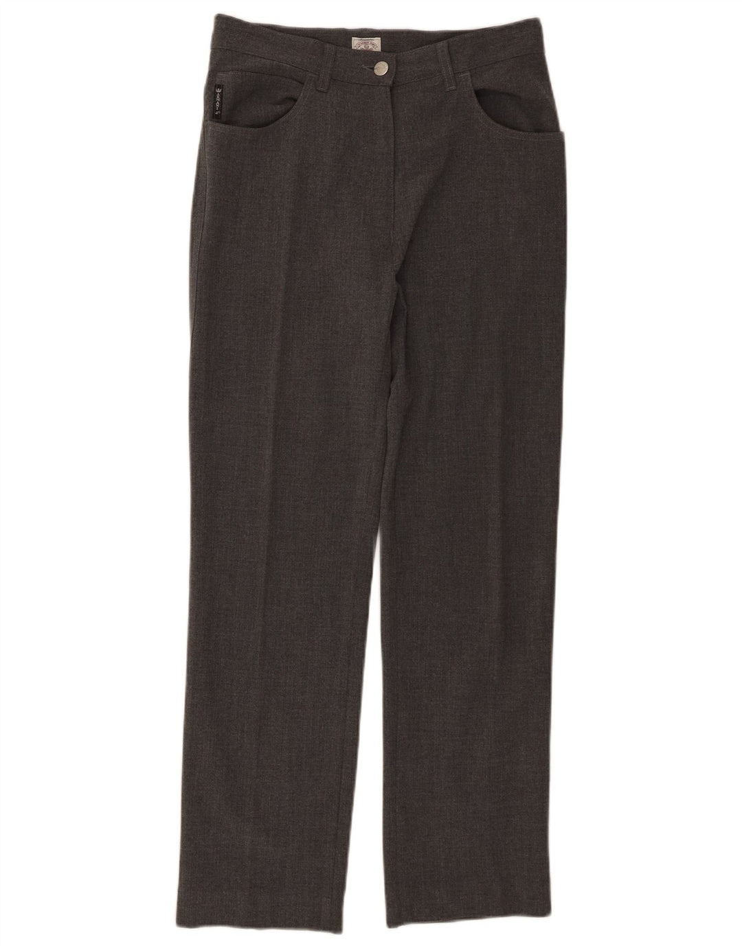 Armani Pantalón Casual Recto Mujer W30 L28 Poliéster Gris