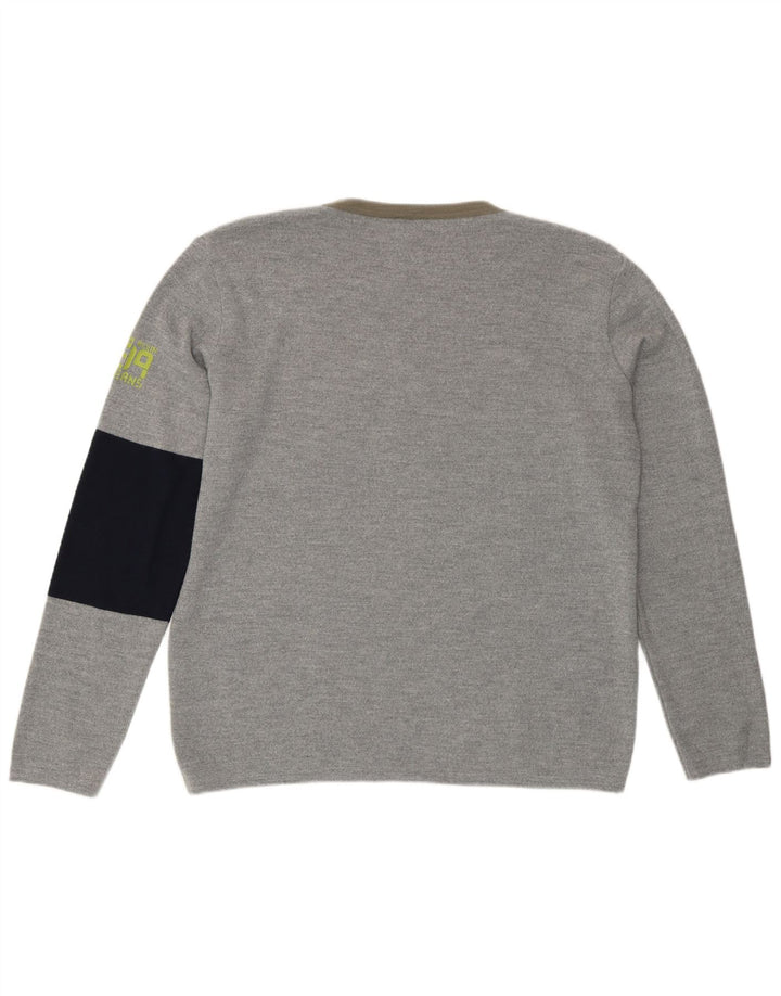 Calvin Klein Jeans Jersey de cuello redondo para hombre XL Gris Colorblock