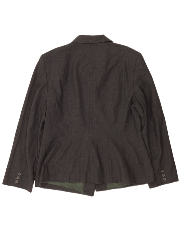 Laura Ashley Chaqueta Blazer de 5 Botones para Mujer UK 40 XL Lana Gris