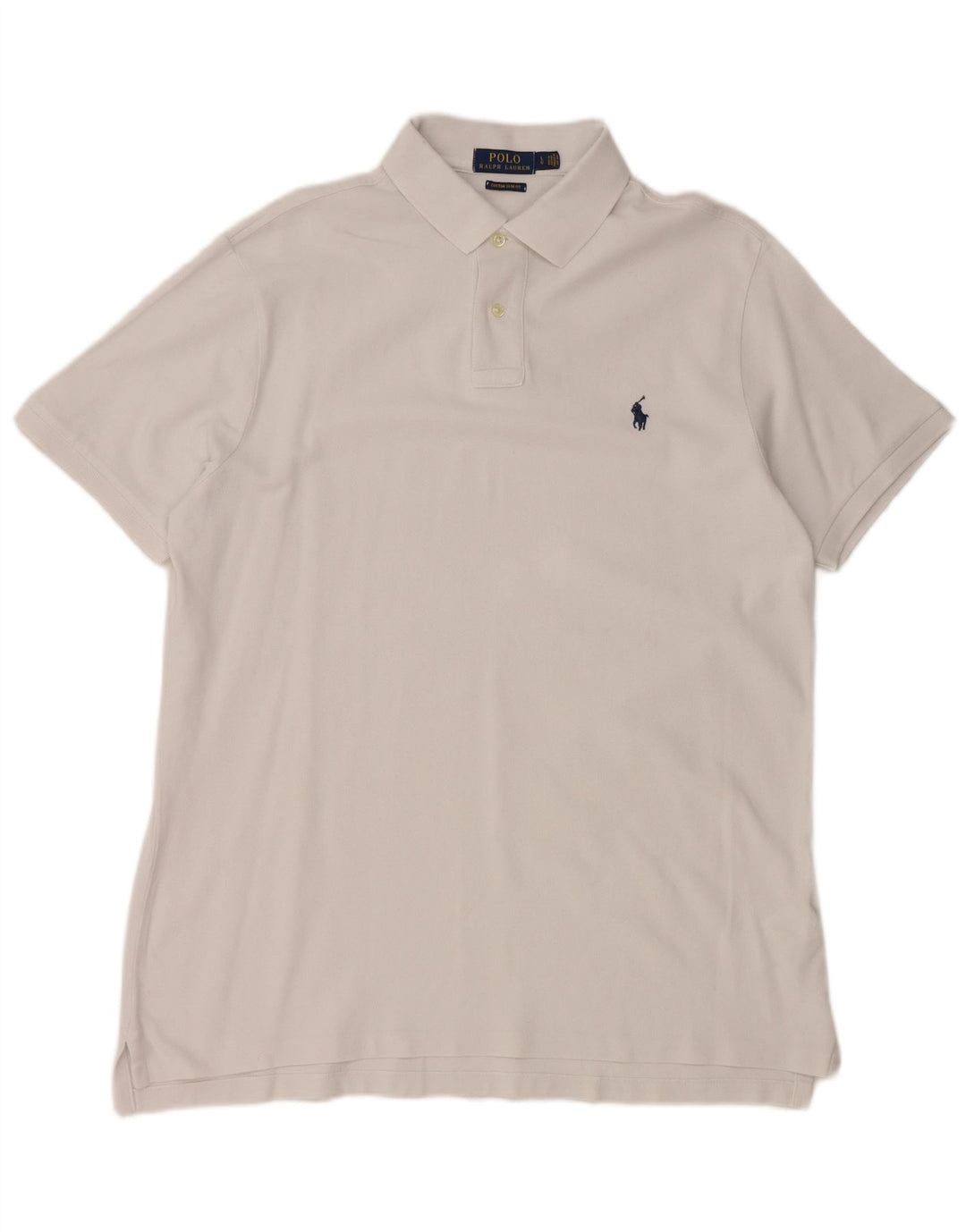 POLO RALPH LAUREN Polo ajustado personalizado para hombre Algodón blanco grande