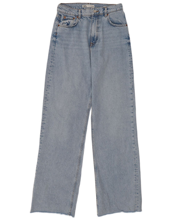 Zara Jeans de cintura alta para mujer EU 38 Small W28 L33 Algodón azul 90s