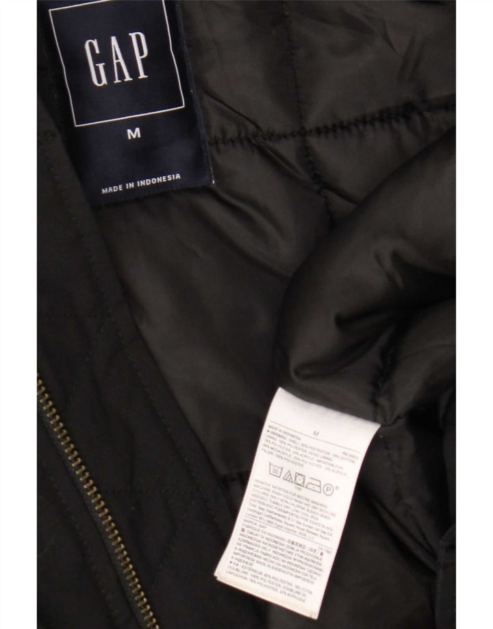 Gap Chaqueta acolchada con capucha para hombre UK 38 Mediana Poliéster negro
