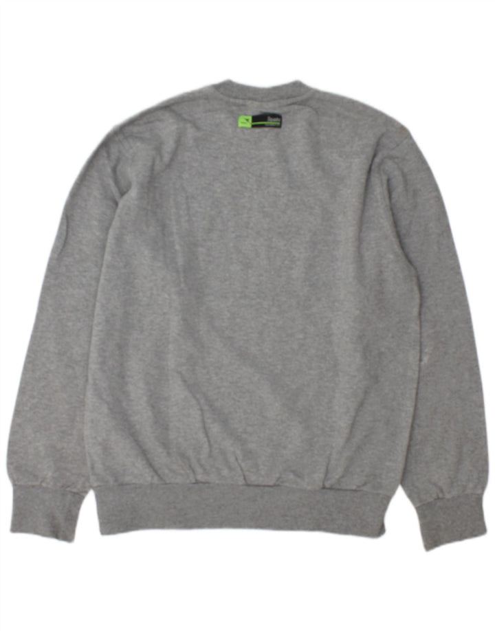 Diadora Hombre Sudadera Gráfica Jumper Algodón Gris Medio