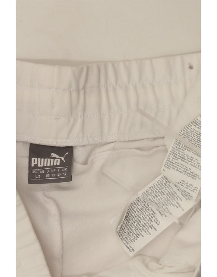 PUMA Pantalones cortos deportivos gráficos para mujer UK 44 Grande Algodón blanco