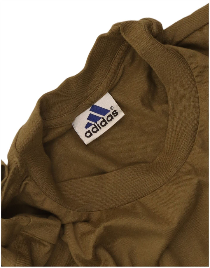 Adidas - Camiseta gráfica para hombre, talla grande, color caqui