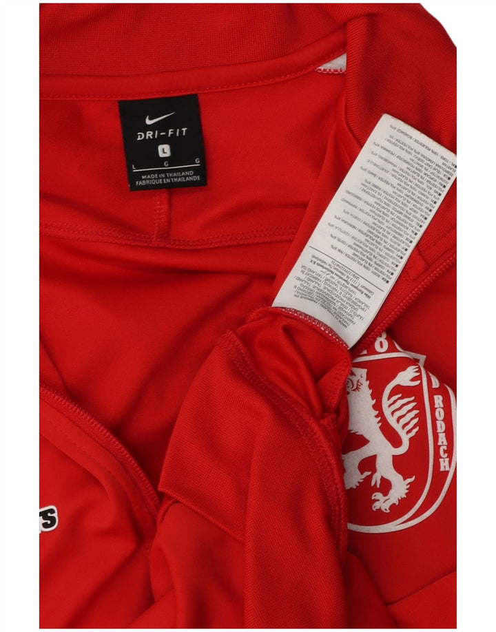 NIKE Hombre Dri Fit Graphic Chándal Top Chaqueta Grande Rojo Colorblock