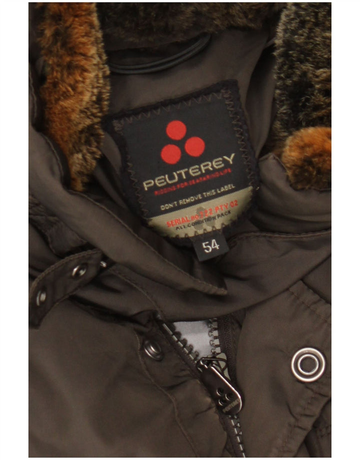 PEUTEREY Chaqueta acolchada para hombre EU 54 XL Marrón Poliamida
