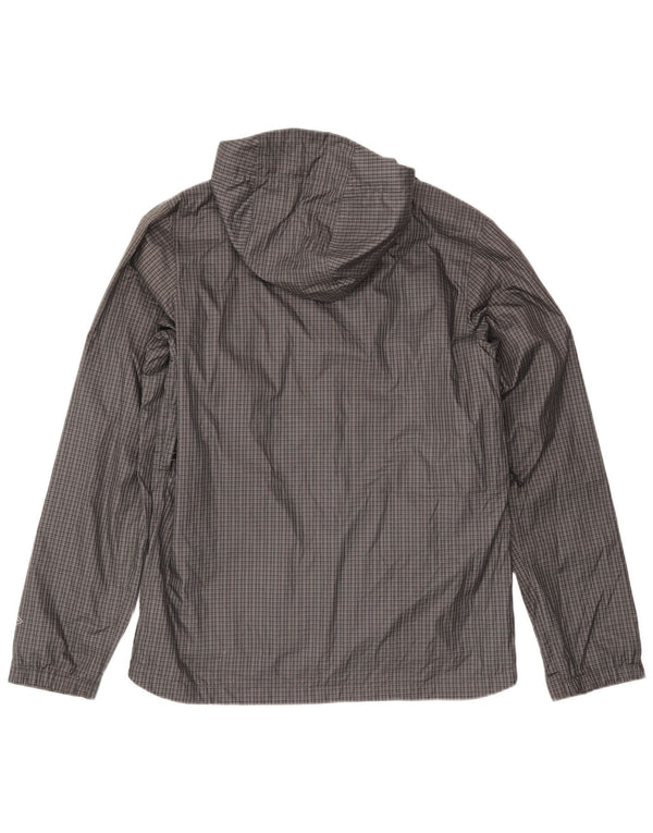 Columbia Chaqueta cortavientos con capucha Omni-Tech para hombre UK 38 Medium Grey Gingham