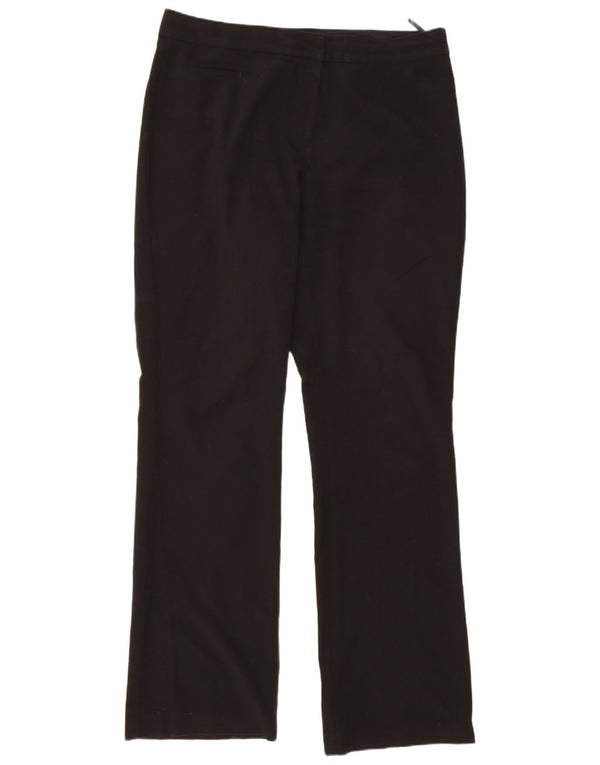 Marks & Spencer Pantalones Casuales Rectos para Mujer UK 12 Medium W32 L30 Negro