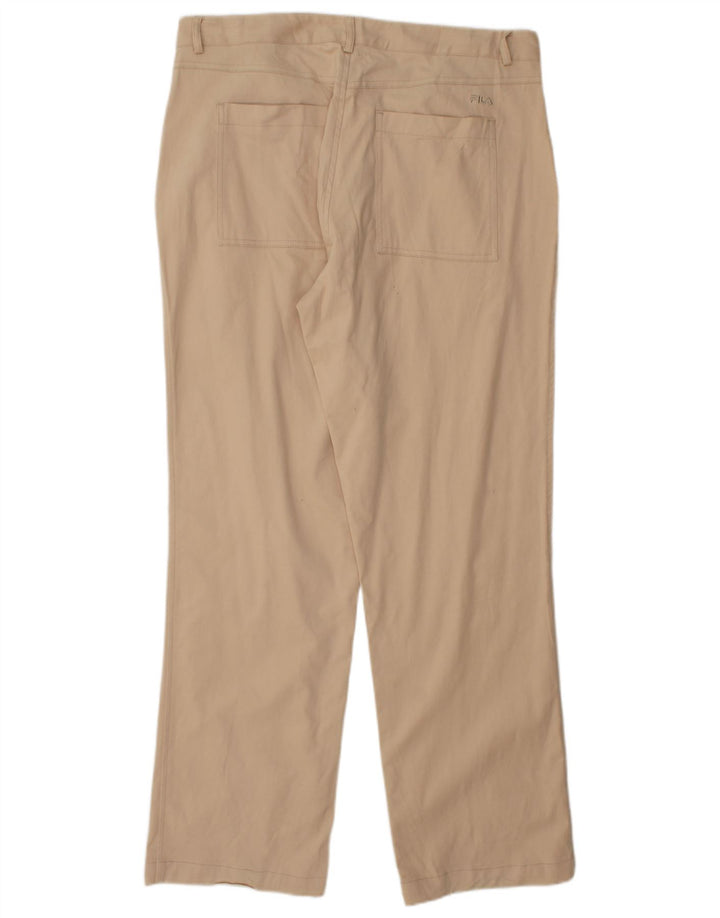 FILA Pantalón chino recto para hombre W38 L32 Algodón beige