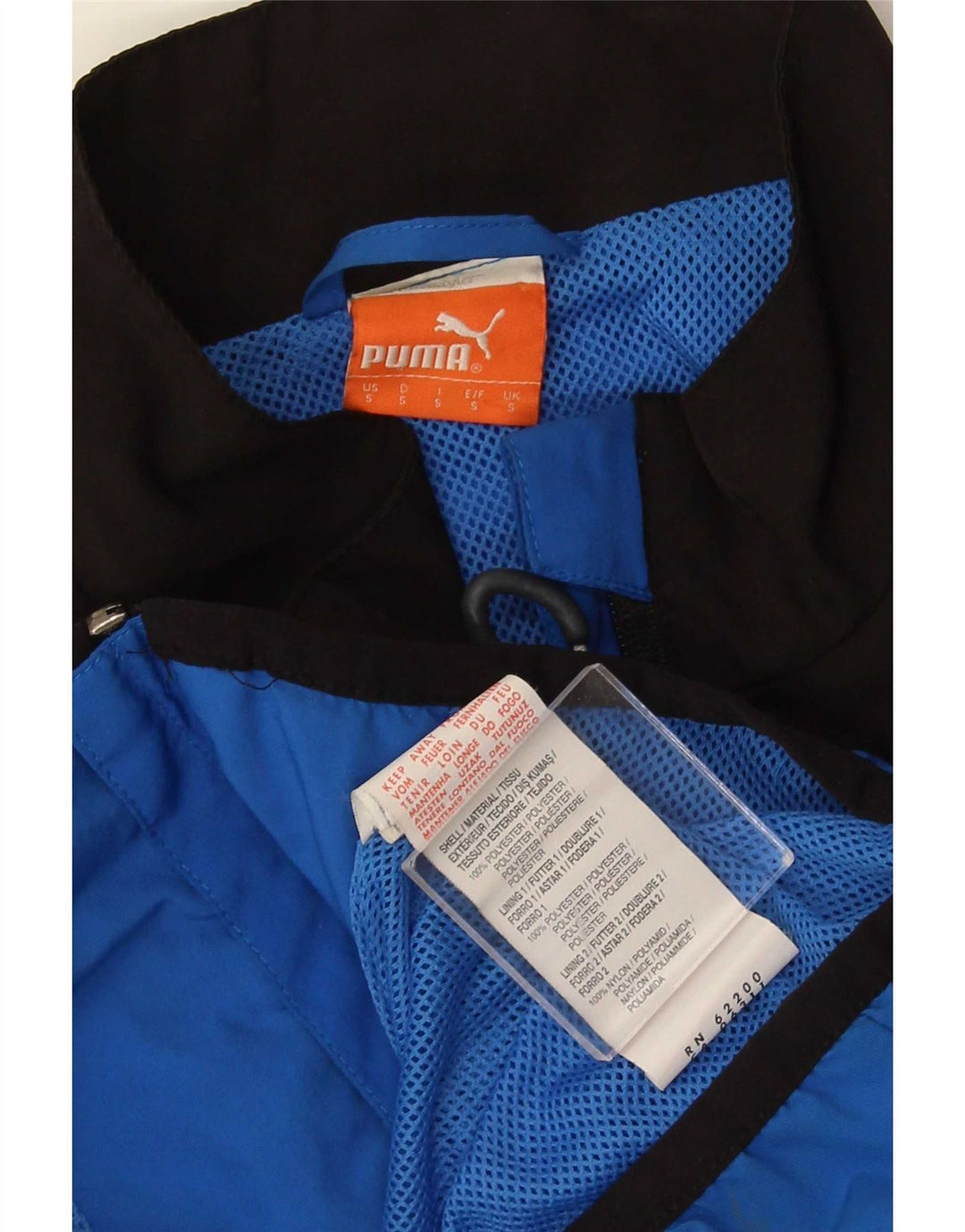 Puma Hombre Chándal Top Chaqueta Small Azul Colorblock Poliéster
