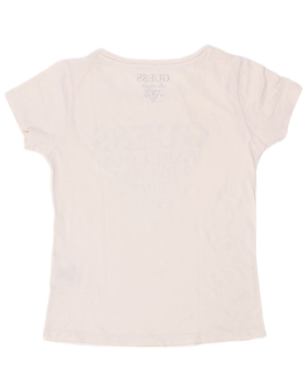 Guess Camiseta gráfica para niña 5-6 años Algodón blanco