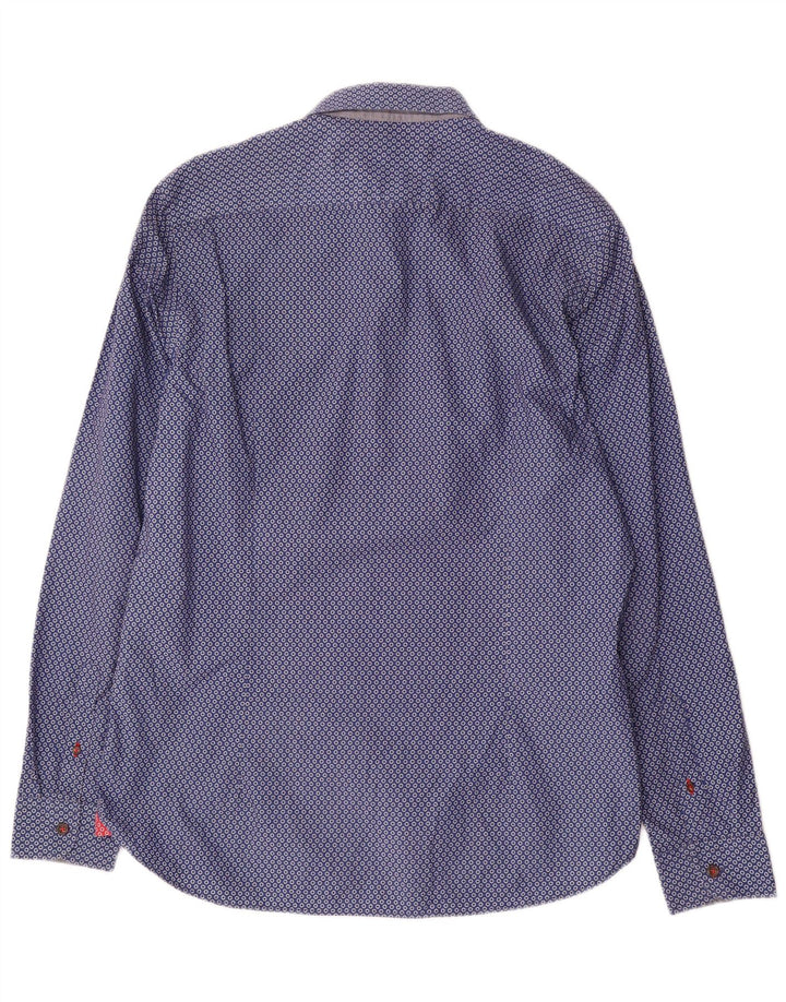 Ted Baker Camisa para hombre Talla 4 Grande Algodón con manchas azules