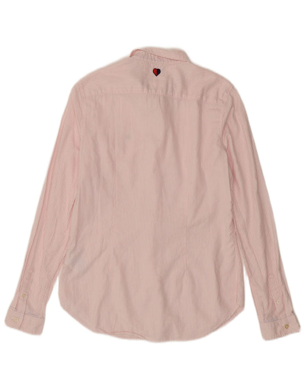 Tommy Hilfiger Camisa para mujer US 8 Algodón a rayas rosa medio