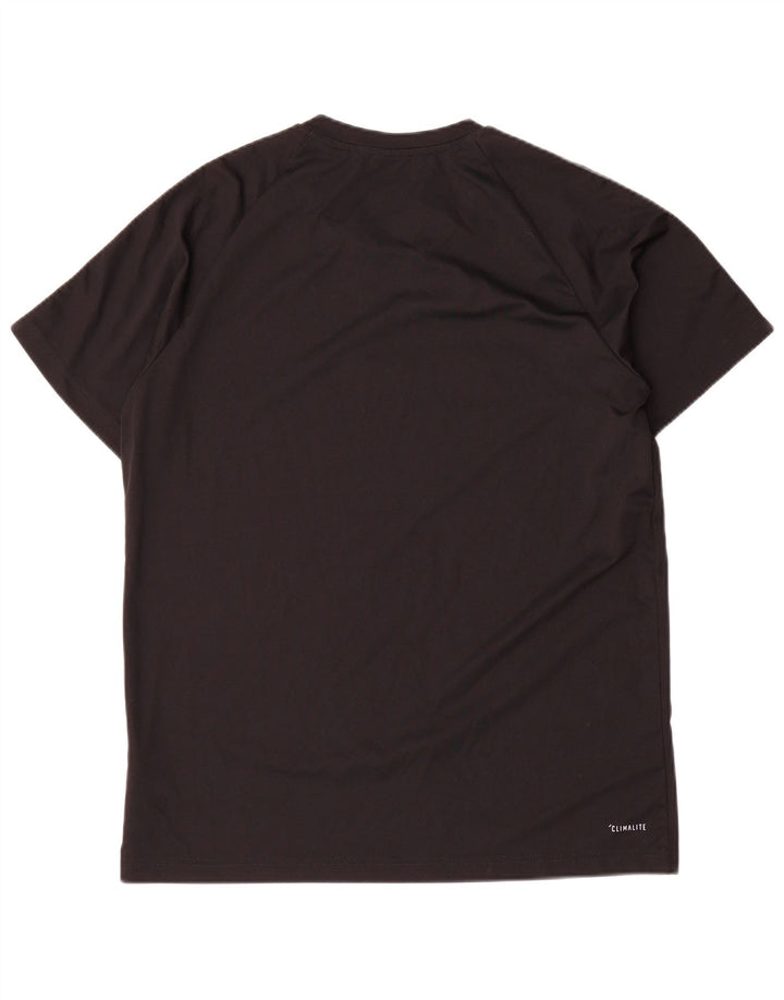 Adidas Mens Climalite Camiseta Top Grande Negro Poliéster
