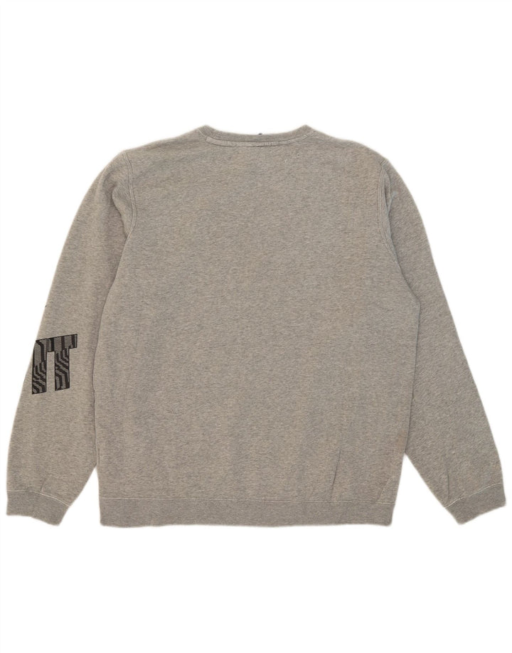 Nike - Sudadera con gráfico para hombre, jersey de algodón moteado gris grande