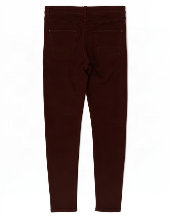 Marks & Spencer Pantalones Casuales de Cintura Alta para Mujer UK 12 Medium W32 L30 Brow