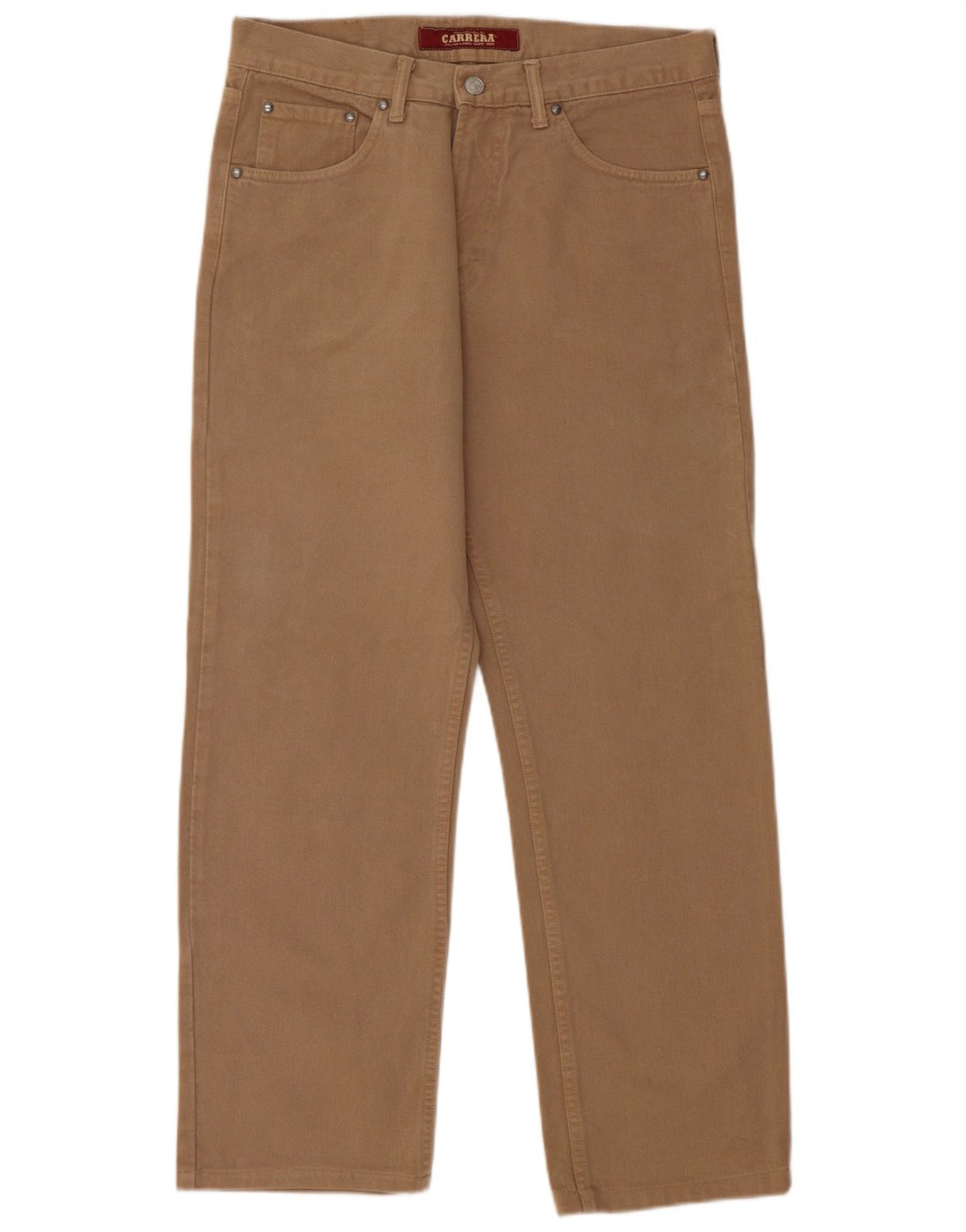 Vaqueros rectos para hombre Carrera W33 L29 Algodón beige