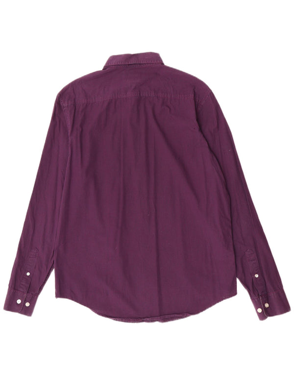 Camisa Heritage Slim Fit de Penguin para hombre de algodón a cuadros morado grande