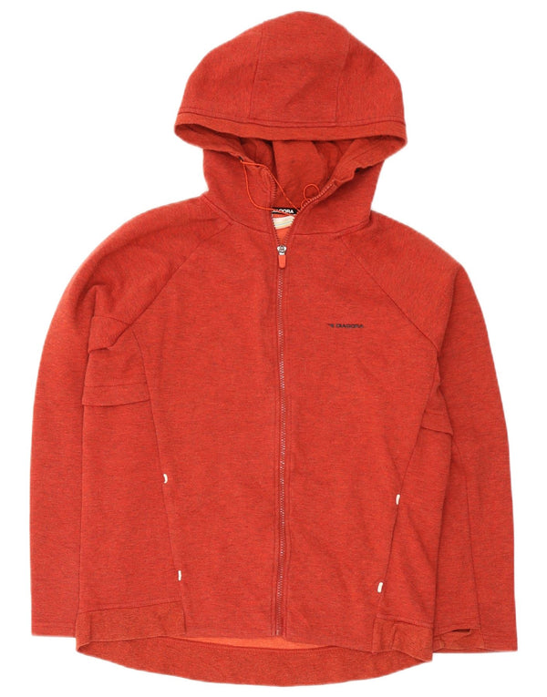 Diadora Sudadera Con Capucha Y Cremallera De Algodón Moteado Rojo Mediano Hombre
