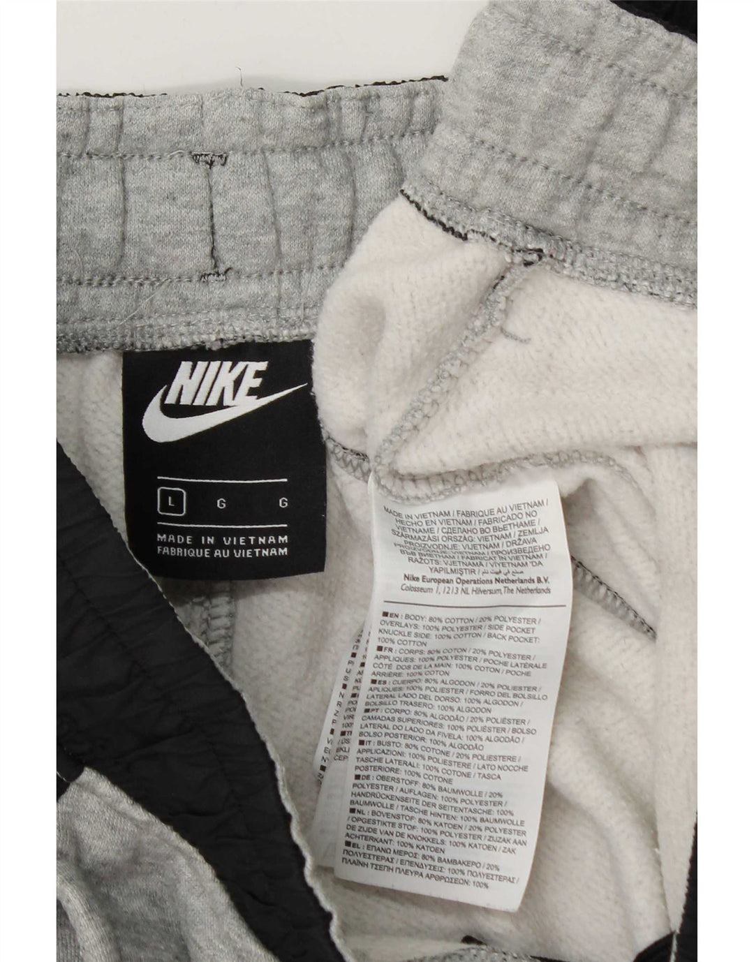 Nike Chándal completo para hombre de algodón gris color block grande