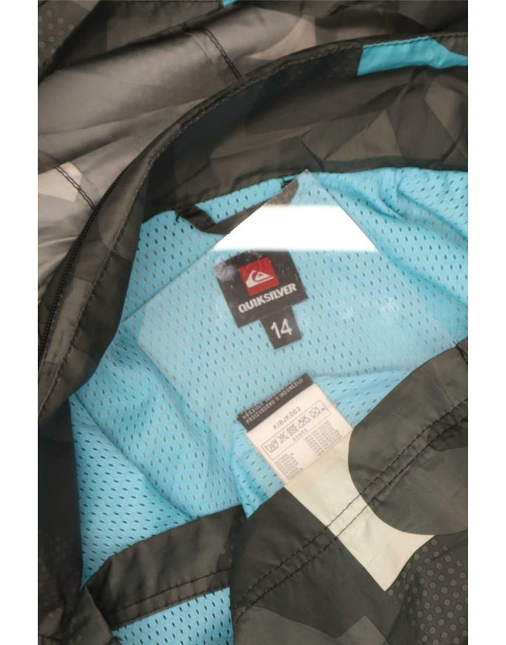 Quiksilver Chaqueta impermeable con capucha para niños 13-14 años Poliéster caqui