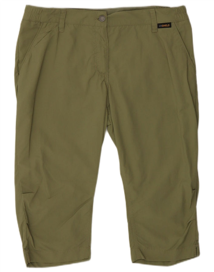 JACK WOLFSKIN Bermudas para mujer UK 10 Small W32 Poliamida verde