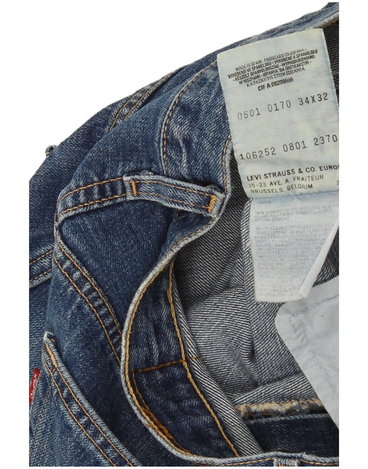 Levi's Capri Jeans para hombre Talla 34 W34 L17 Algodón azul