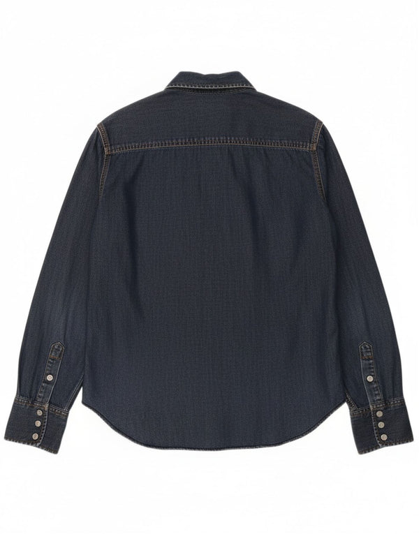 Calvin Klein Jeans Camisa vaquera para mujer UK 40 XL Algodón azul marino