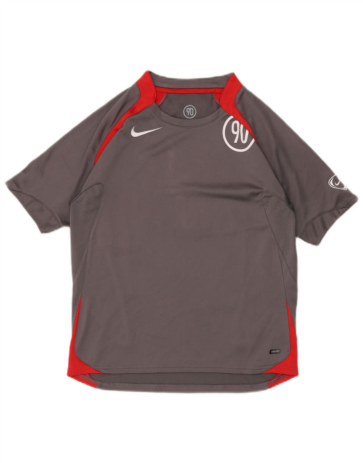 NIKE Camiseta gráfica Dri Fit para niños 12-13 años Grande Gris Colorblock