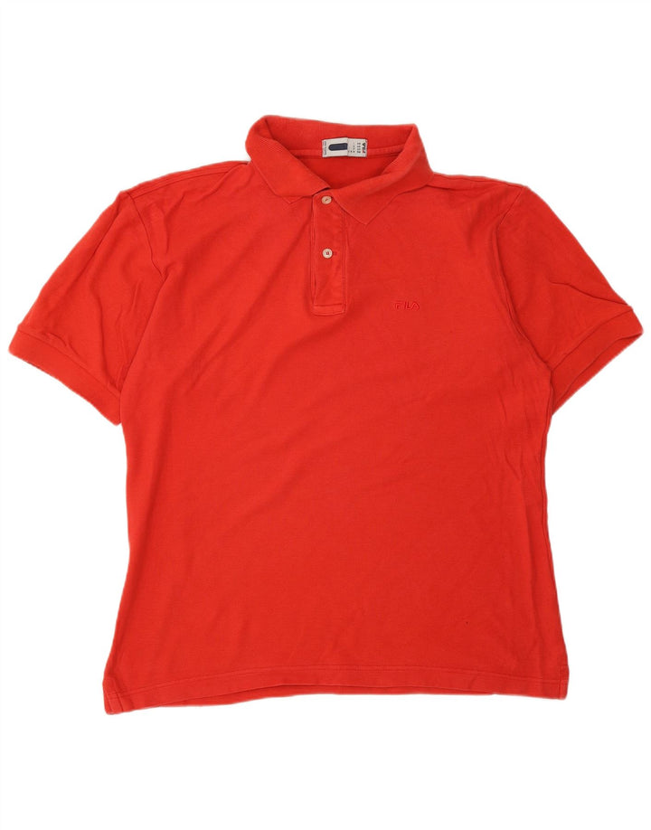 FILA Polo para hombre IT 48 Rojo mediano