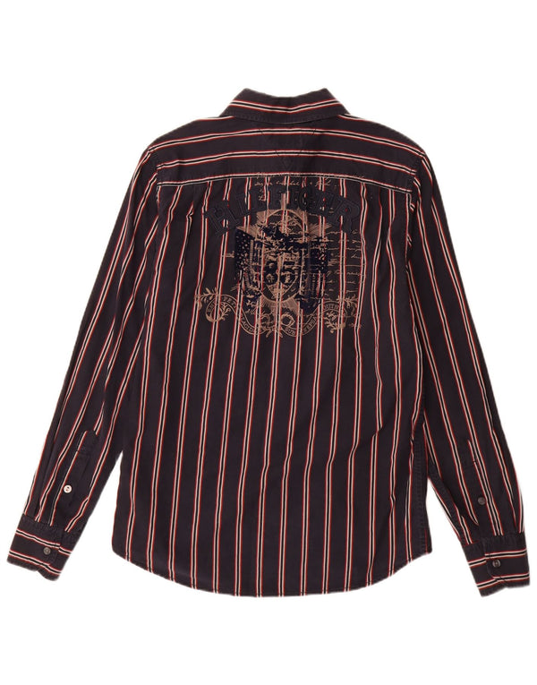Camisa Tommy Hilfiger Hombre Graphic Slim Fit Algodón A Rayas Azul Marino Pequeño