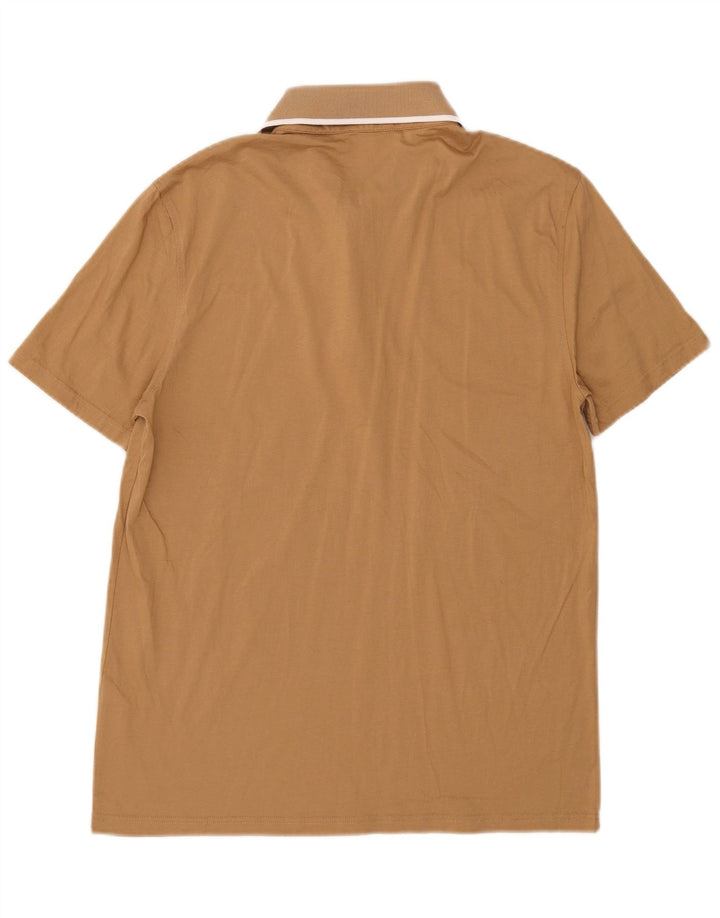 Polo Reiss para hombre de algodón marrón medio