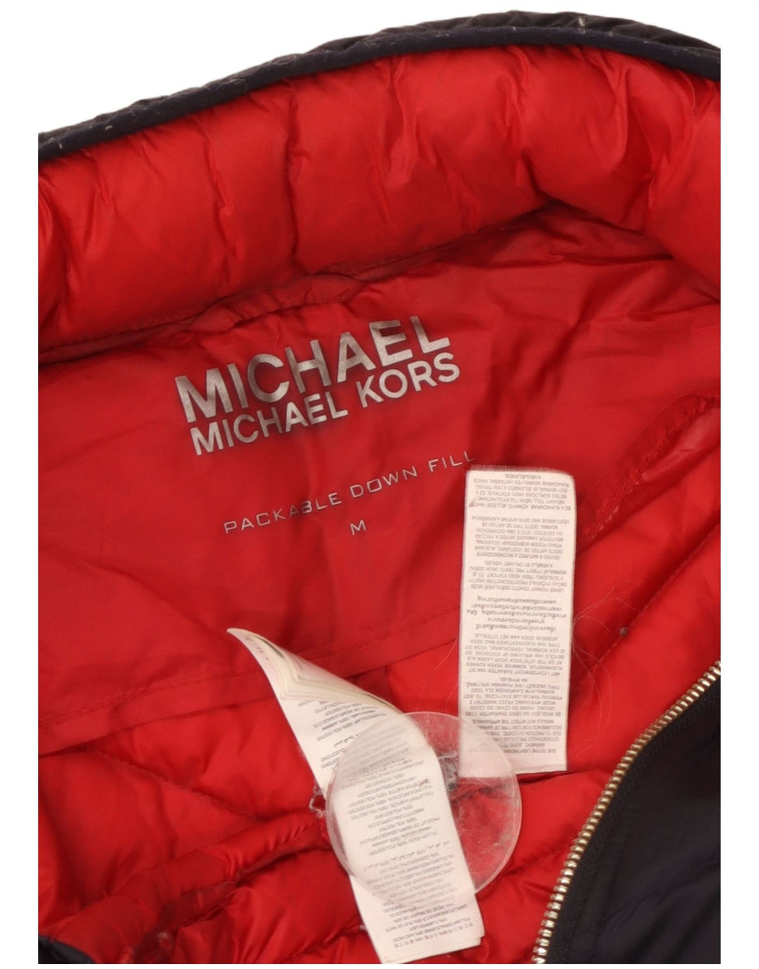 Michael Kors Chaqueta acolchada con capucha para mujer UK 14 Mediana Azul marino Poliéster