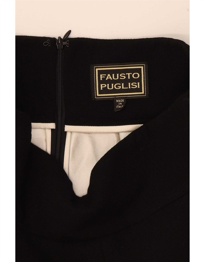 Fausto Puglisi Minifalda Plisada Mujer W29 Mediano Negro