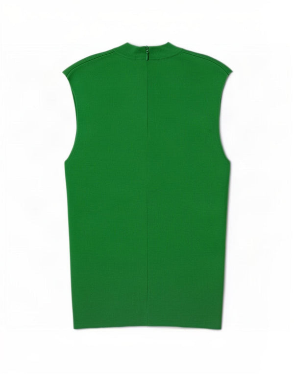 Zara Blusa Corta Sin Mangas para Mujer Top UK 10 Small Viscosa Verde
