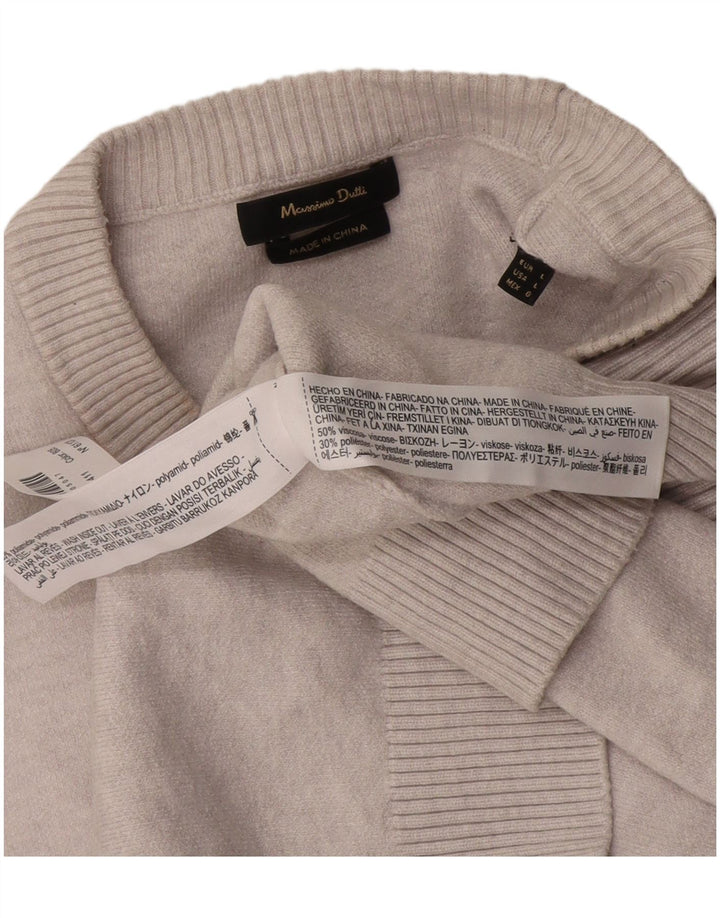 Massimo Dutti Jersey Cuello Redondo Hombre Large Gris Poliamida