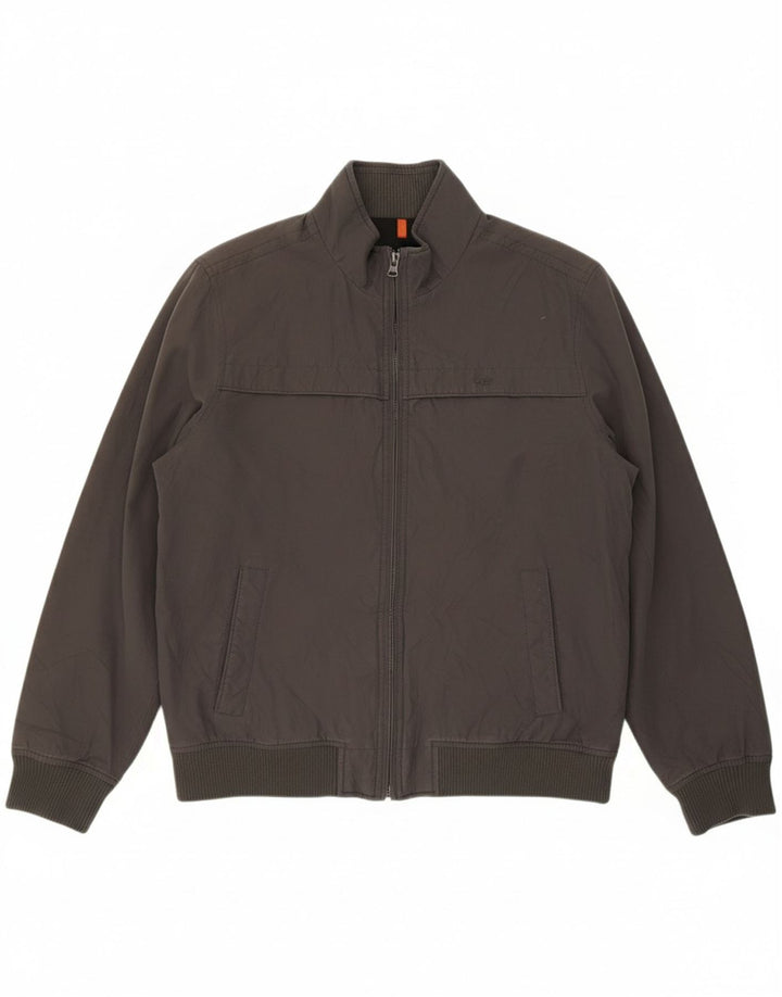 DOCKERS Mens Bomber Jacket UK 42 XL Grey Acrylic