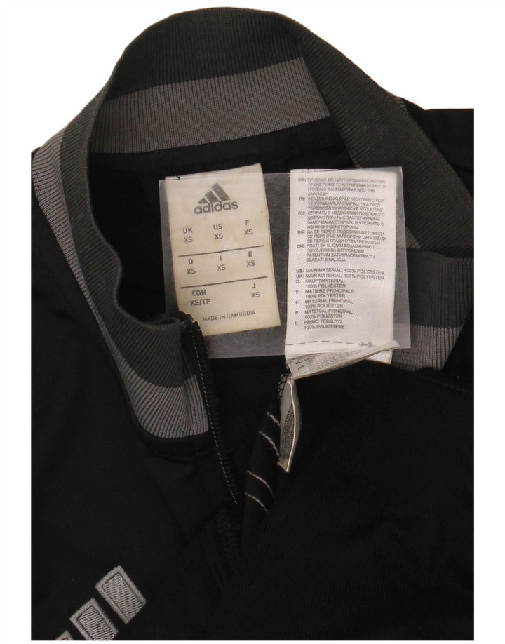 ADIDAS Mens Tracksuit Top Jacket XS Black Polyester