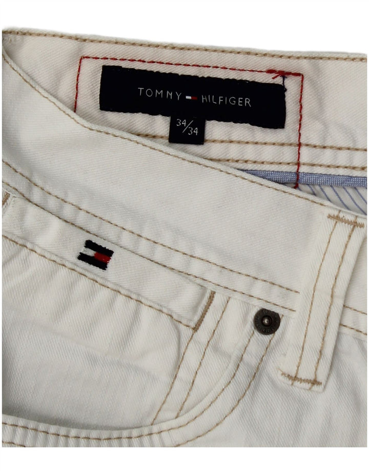 TOMMY HILFIGER Vaqueros rectos para hombre W34 L29 Algodón azul